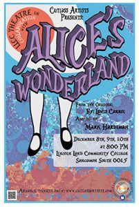 Alice's Wonderland Dec. 8, 9 and 10 at 8 p.m., LLCC Sangamon South 0015. Advance tickets available at www.cutlassartists.com