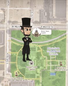 Lincoln in map