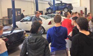Students in Auto Technology lab