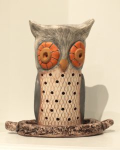 Owl ceramic by Wilma Wofford
