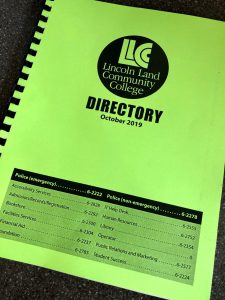 Lincoln Land Community College Directory October 2019