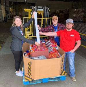 LLCC Ag Club with purchased food for donation