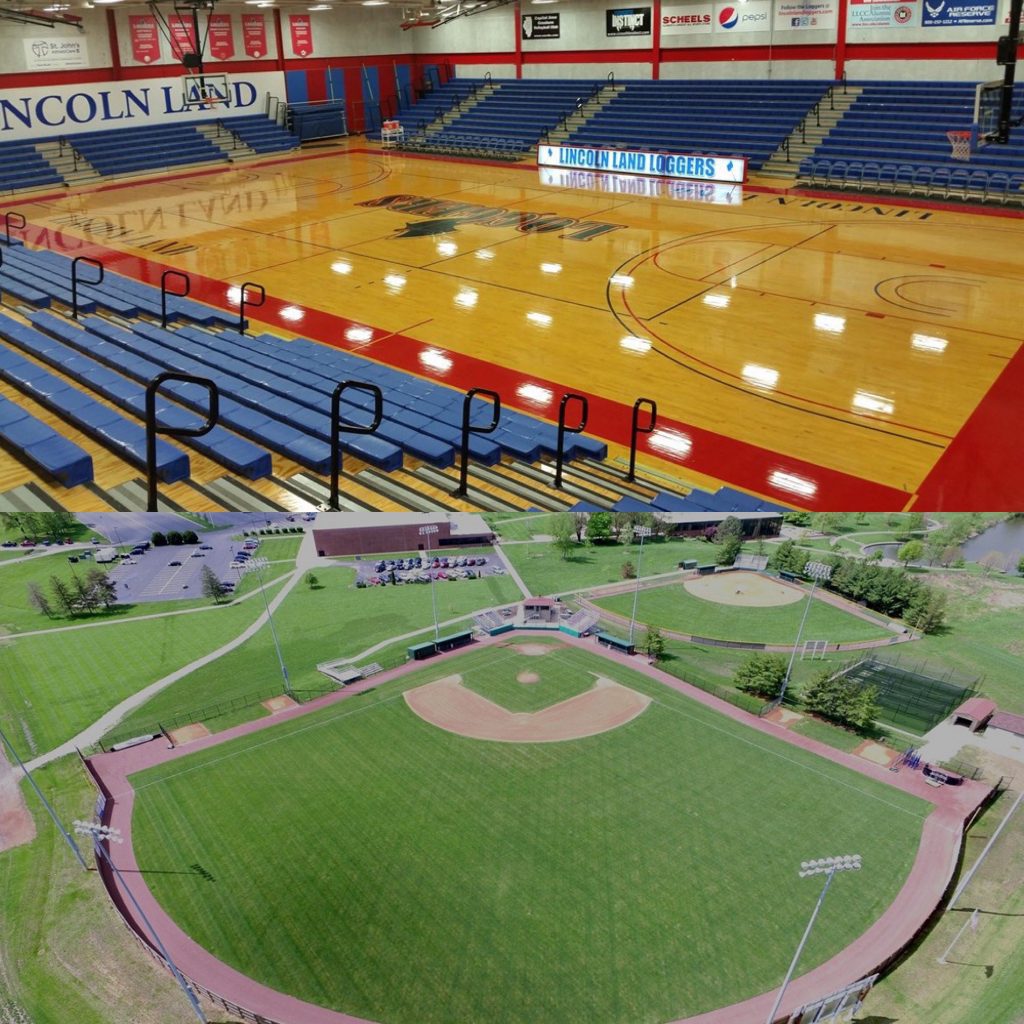 LLCC basketball court and baseball field