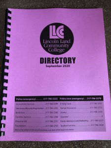 LLCC Lincoln Land Community College Directory September 2020