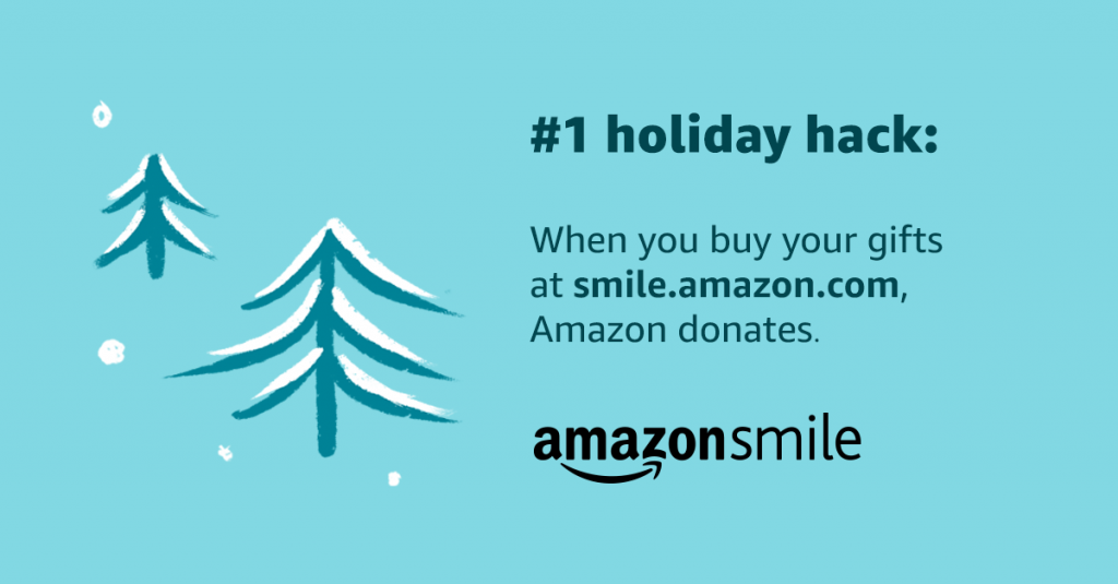 #1 holiday hack: When you buy your gifts at smile.amazon.com, Amazon donates. AmazonSmile
