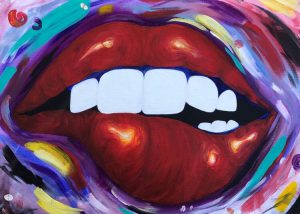 MWAH - Acrylic on canvas - by Maria Kelarestaghi