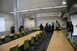 Faculty and staff tour of interactive classroom