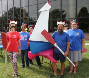 The Library team with the boat RV Swan Linc