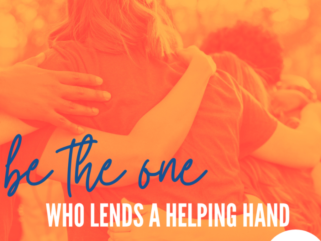 Be the one who lends a helping hand. Group of people with arms wrapped around each other.