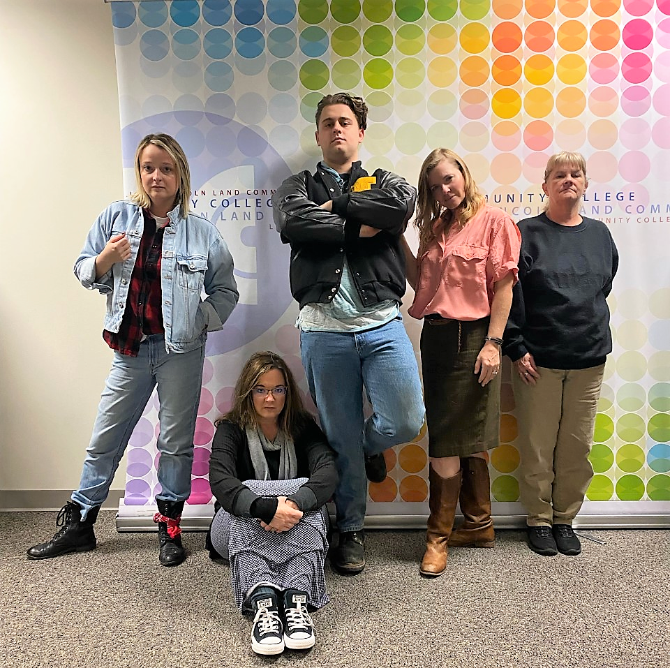LLCC-Jacksonville staff posing as characters from The Breakfast Club