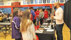 Patrick Moore talking to students about concurrent enrollment