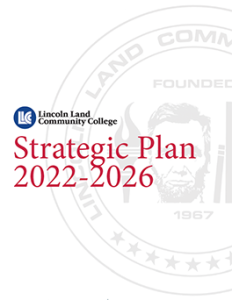 Cover of Lincoln Land Community College Strategic Plan 2022-2026. Includes college seal.