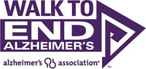 Walk to End Alzheimer's logo. Alzheimer's Association.