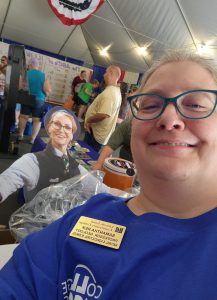 Samantha Reif in the Governor's Tent at the Illinois State Fair