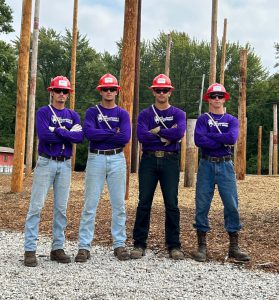 LLCC lineman students who participated in the lineworker's safety rodeo