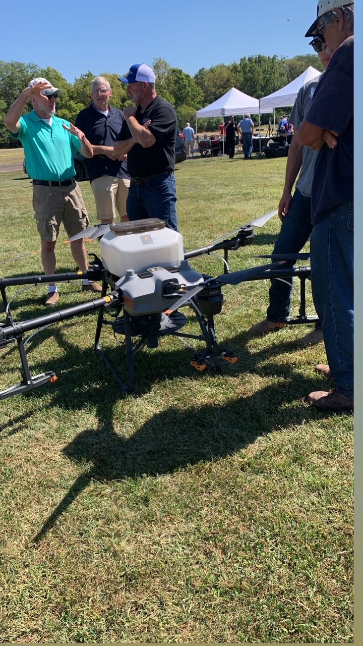 agricultural drone on the ground