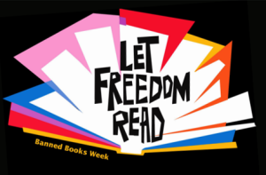 Let Freedom Read graphic. Banned Books Week.