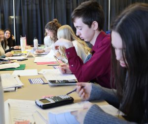 Students take tests during the 2024 Academic Challenge