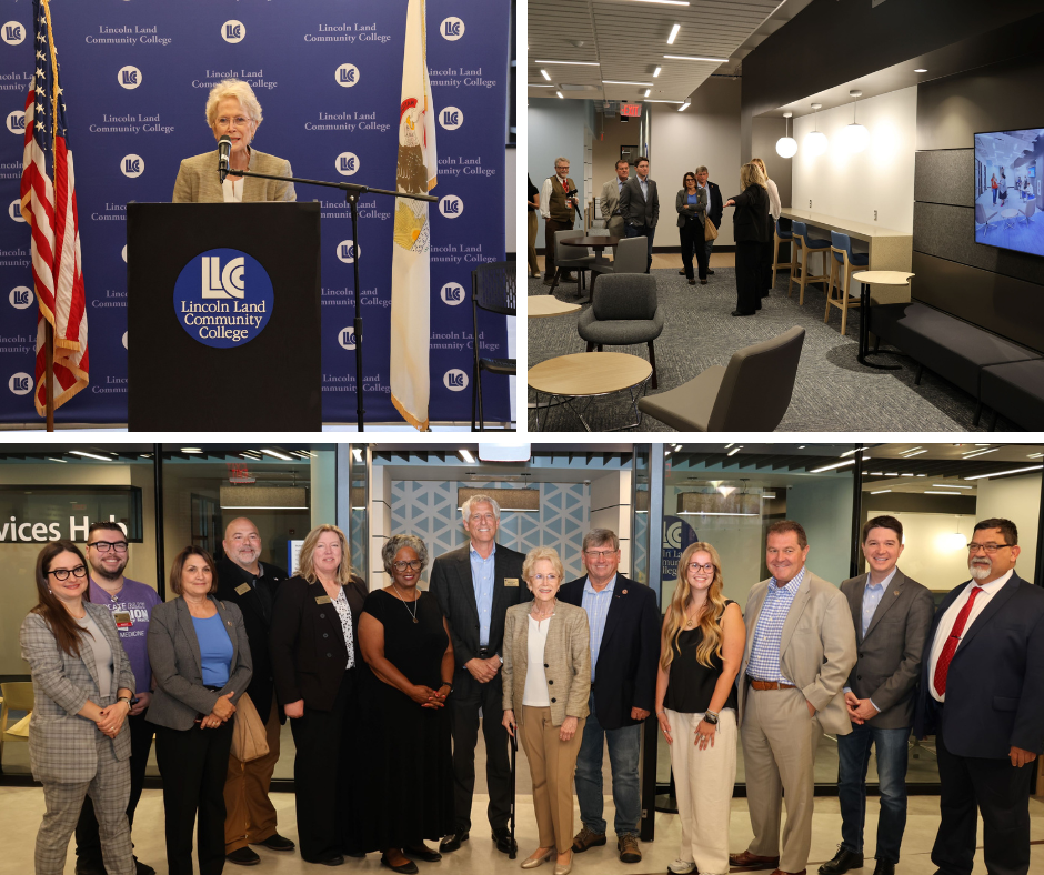 Photos from LLCC's ribbon cutting for the new Student Services Center.