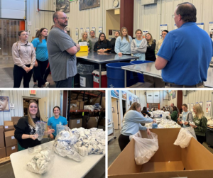 collage of photos of the LLCC Radiography Association volunteering at HSHS Mission Outreach.