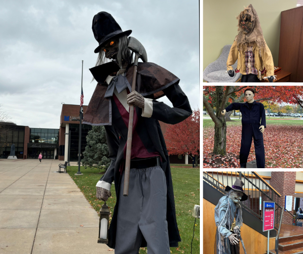 Halloween animatronics on the LLCC campus