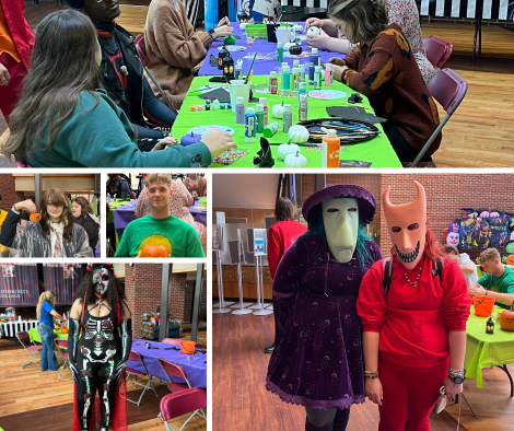 LLCC students dressed up for Halloween.