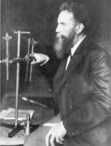 black and white photo of Wilhelm Roentgen.